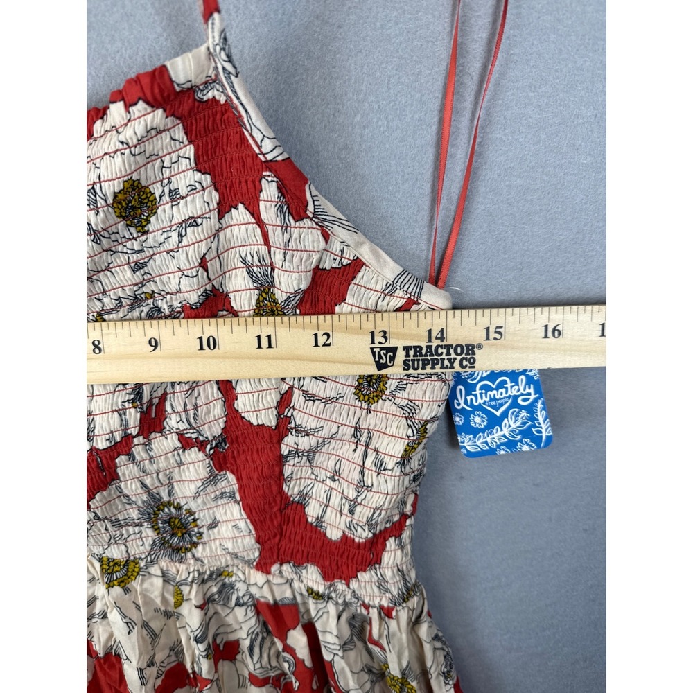 NWT Free People Heat Wave Floral Print Smocked Maxi Dress Womens Size XL Brunch - Picture 6 of 15